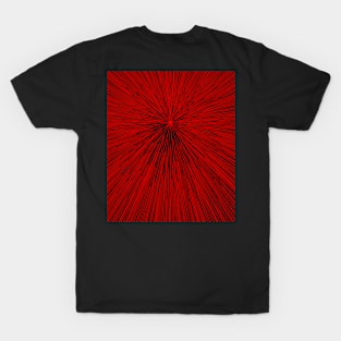 A colorful hyperdrive explosion - solid redversion T-Shirt